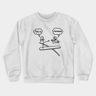 This is Karma Novelty Sarcastic Funny - Black Stick Figure Version Crewneck Sweatshirt